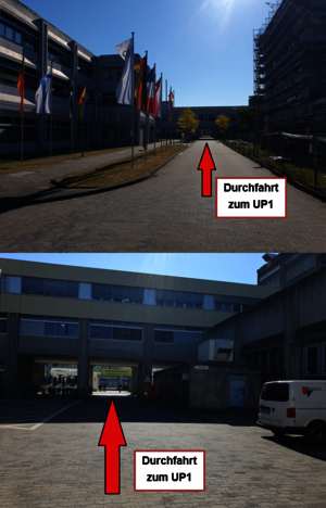 Anfahrt zum Lager UP1