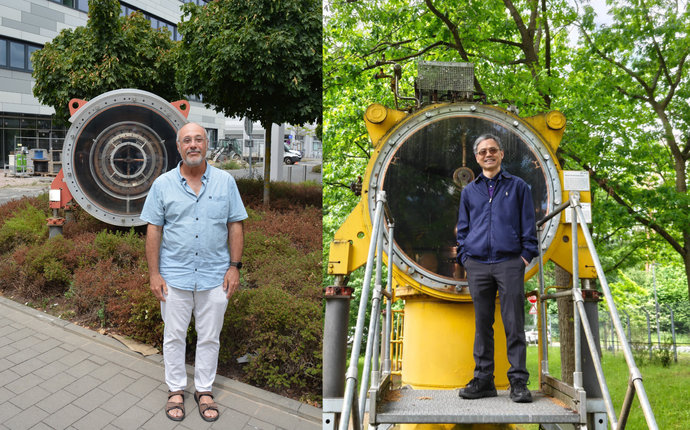 v.l.: Dr. Peter Jacobs (Lawrence Berkeley National Laboratory, USA), Professor Yong-Zhong Qian (University of Minnesota, USA) v.l.: Dr. Peter Jacobs (Lawrence Berkeley National Laboratory, USA), Professor Yong-Zhong Qian (University of Minnesota, USA)