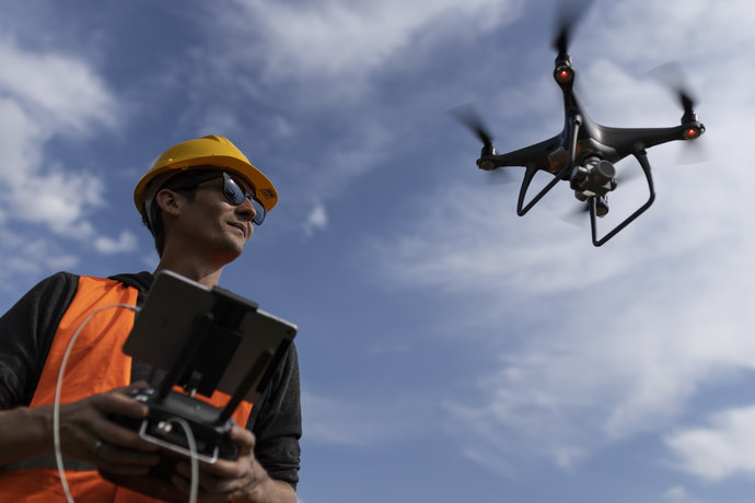 The time-lapse videos are produced with a drone.