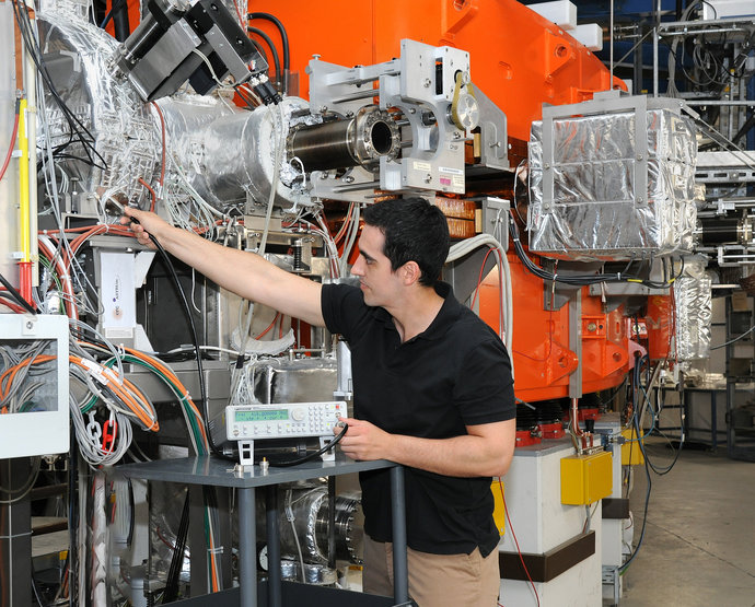 Work at the Experimental Storage Ring ESR